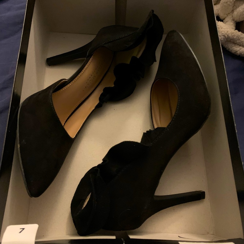 Christian Siriano Black Ruffle Heels